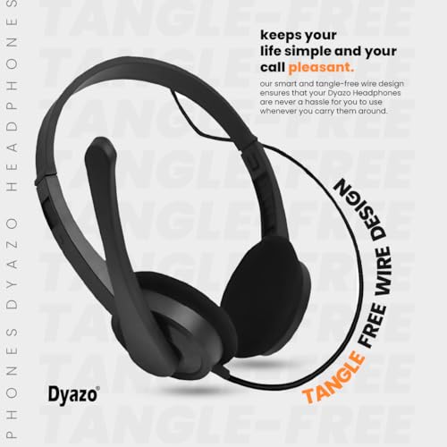 Dyazo Computer Wired Headphones | Headset with Mic | 3.5 MM Jack | Compatible for Laptops, PC, Notebooks (Black) - Image 5