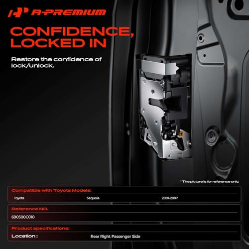 A-Premium Rear Right Passenger Side Door Lock Actuator Compatible with Toyota Sequoia 2001-2007 by A-Premium - Image 2