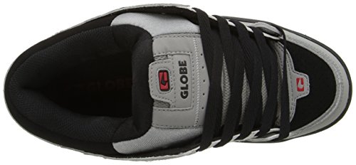 Image of Globe Mens Fusion Skate Shoes, Grey /Black /Red, 14 M US