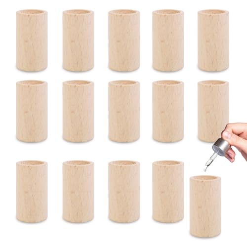 AYSYR 15 unidades Difusores pequeños de madera para aceites esenciales, difusor de madera para aceite de romero, aceite de lavanda, difusor para aceites esenciales, multifuncional, ligero, difusor de