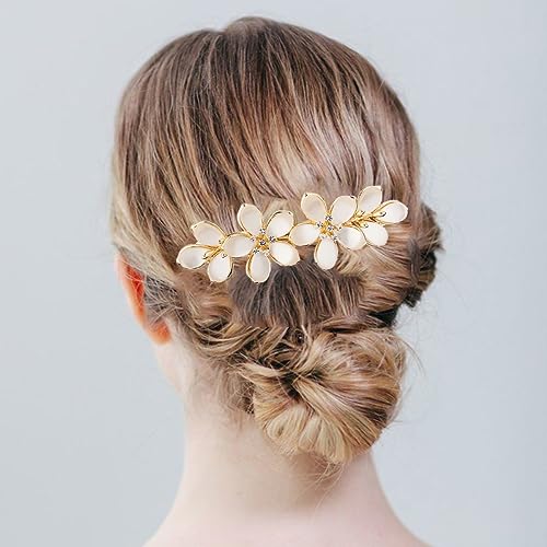 Pinza para cabello con cristal vintage y nácar miniatura 2