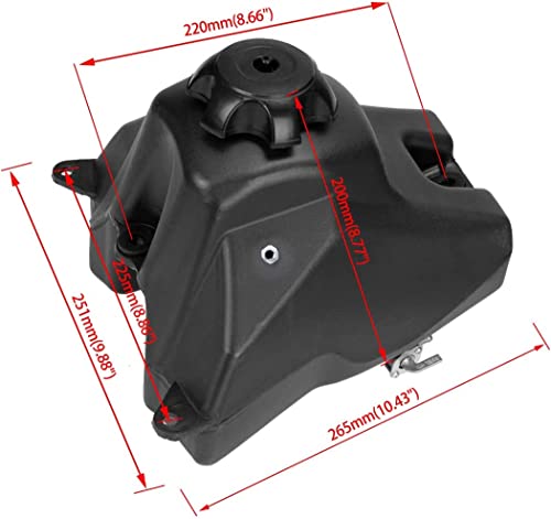 Necaces Dirt Bike Fuel Gas Tank, Motorcycle Dirt Pit Bike Gas Tank With Fuel Gas Cap For Petcock Xr Crf50 Xr50 50/70/110/125 Cc #TOP3