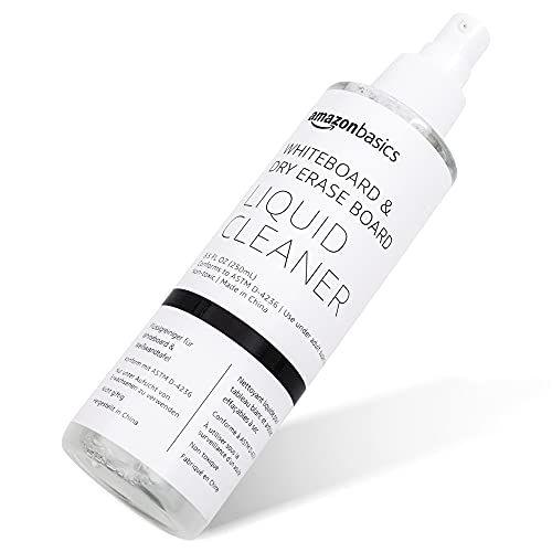 Amazon Basics Flüssigreiniger für trocken abwischbare Whiteboards, Unparfümiert, 250 ml, 1 Stück