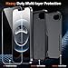 SPIDERCASE Designed for iPhone 16e Case, [12 FT Military Grade Protection] 2 Pack [Tempered Glass Screen Protectors] Heavy Duty Shockproof Case for iPhone 16e 2025 6.1'', Black