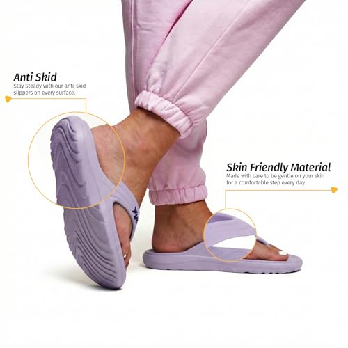 Image of YOHO Drizzle Soft Slippers for Women, Mild Acupressure, Lightweight, Anti Skid & Slip, Diabetic Footwear for Woman, Home Wear Bathroom Chappal for ladies | Waterproof Monsoon & Rainy Footwear