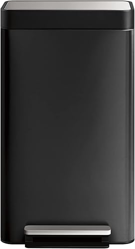 Vista 134 de Kohler 20956-ST - Escalón de cocina de reciclaje manos libres de 11 galones, cubo de basura con pedal de pie, tapa de cierre silencioso, acero Acero