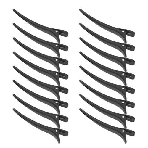 Pinzas cabello profesionales negro antideslizante 20 piezas peluquería salón accesorios