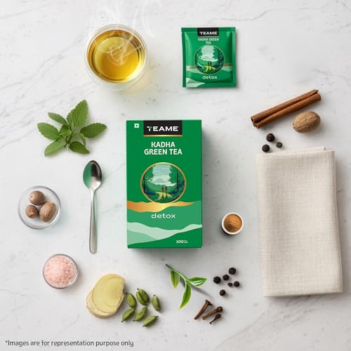 Image of TE-A-ME Detox Kadha Green Tea Bags 100 pcs | Green Tea Bags