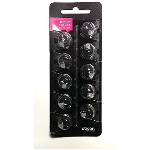 Oticon MiniFit Double Vent Bass Domes: 10 Pack (Small 6 mm) by Oticon Cover