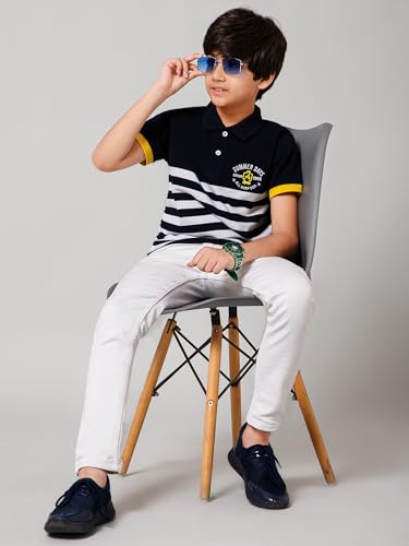 Image of Alan Jones Clothing Boy's Cotton Regular Fit Polo T-Shirt