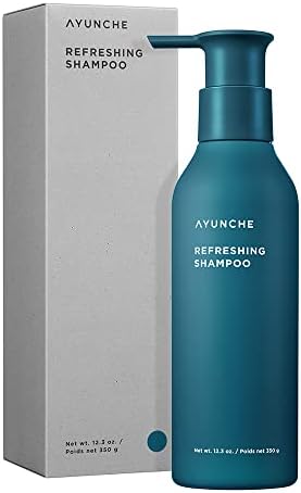 AYUNCHE Refreshing Shampoo 11.8oz [For Oily Scalp] | Scalp Purifying & Cool Down | Clean Oily Scalp | Powerful Cooling & Deep Cleansing | Anti-Dandruff Shampoo | Korean Salon Brand