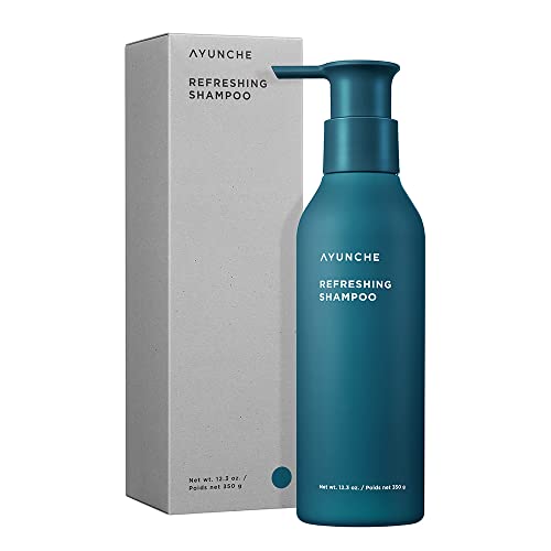 Ayunche Refreshing Shampoo 11.8Oz [For Oily Scalp] | Scalp Purifying & Cool Down | Clean Oily Scalp | Powerful Cooling & Deep Cleansing | Anti-Dandruff Shampoo | Korean Salon Brand #TOP15