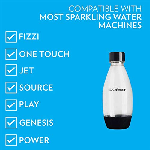 Image of sodastream 0.5L Slim Black Carbonating Bottles (Pack of 2)