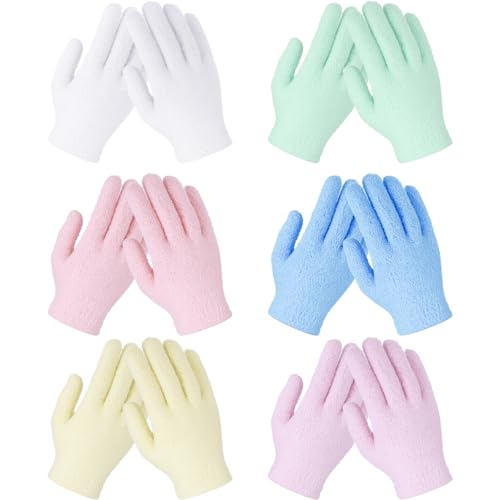Berlune 6 Pairs Pastel Women Fuzzy Gloves Winter Warm Fluffy Faux Gloves for Women Girls Cozy Cute Christmas Holiday Winter Gift