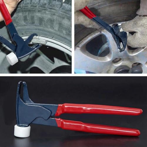 Image of CKAuto Wheel Balancing Weight Plier Hammer Tool with Plastic Jaws for Wheel Weights Clip On(Upgraded Version)