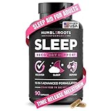 Extra Strength Sleep Aid for Adults with Extended Release MicroActive Melatonin, Ashwagandha, L-Theanine, & 7 Additional All-Natural Ingredients | Advanced Recovery Supplement (90 Capsules)