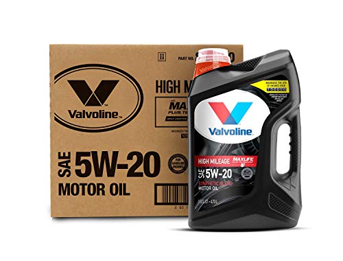 Valvoline High Mileage 150K with MaxLife Plus Technology Motor Oil SAE 5W-20 5 QT, Case of 3