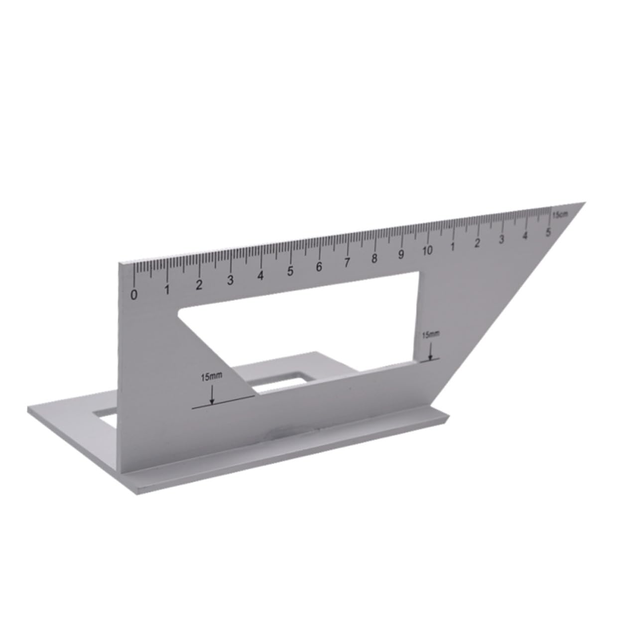 DECOMELODY Aluminum Alloy 45/90 Degree Angle Ruler Multi-Function Woodworking Drafting Ruler Marking Gauge for Carpenter