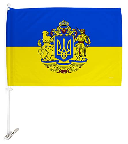 Bandera de Ucrania para coche Americana Home & Garden pack de 2 soportes para ventanas de vehículos 3