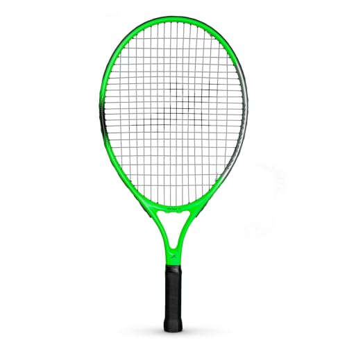Image of Vector X VXT-1100 23 inch Aluminium Lawn Tennis Racquet for Adults & Kids, Lightweight, Durable & Beginner Tennis Racket Gear for Children, for Outdoor Game Play, Practice & Training (Green)+ Full Cover