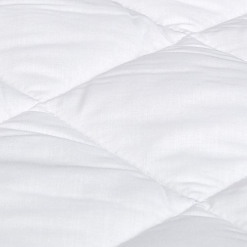 Amazon Basics Hypoallergenic Quilted Mattress Topper Pad Cover - 18 Inch Deep, Queen #TOP5