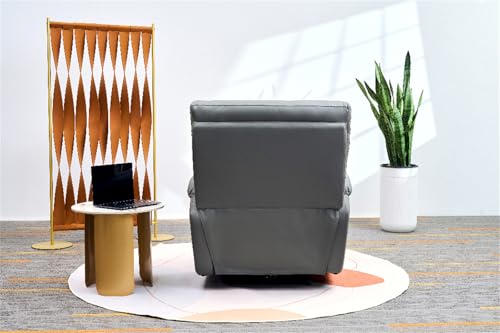 mymai Relaxsessel Fernsehsessel mit Liegefunktion Schlaffunktion Einzelsofa Ruhesessel mit Verstellbarer Beinablage Liegesessel mit Gepolsterte Kopfstütze, 97 x 70 x 110 cm - Grau – Bild 3