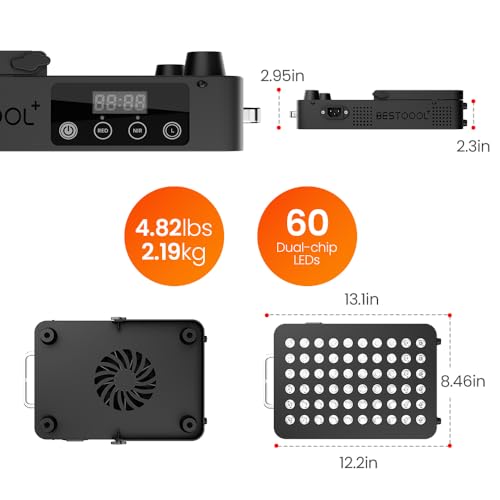image for Bestqool Red Light Therapy, Dual Chip Clinical Grade LED Device with N