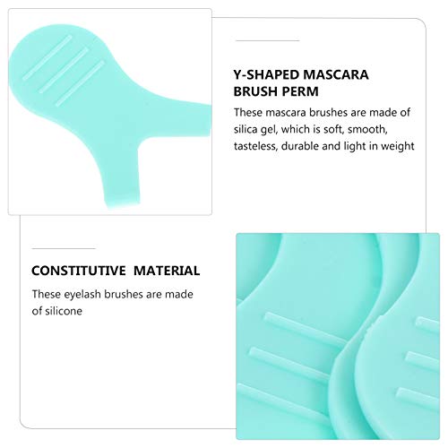 Lurrose 30PCS Y Forma Escova de Cílios Lash Perm Elevador Ferramentas de Pincel de Silicone Escova E