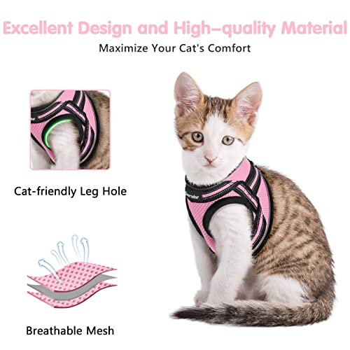 Dooradar Cat Harness and Leash, Adjustable Step-in Escape Proof Kitten Harness with Reflective Strip, Soft Breathable… - Image 3