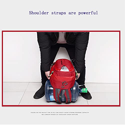 Mochila ligera deportiva Zhimei 40L para senderismo rojo miniatura 6