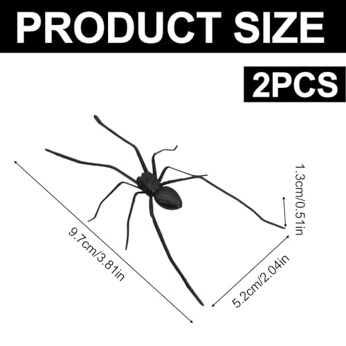 2 Stück 3D Spinnen Kühlschrankmagnete, Realistische Spinnen Design, Magnetische Dekoration für Kühlschrank, Lustig Geschenk für Kühlschrank Garagentor Indoor Outdoor Magnetische Aufkleber