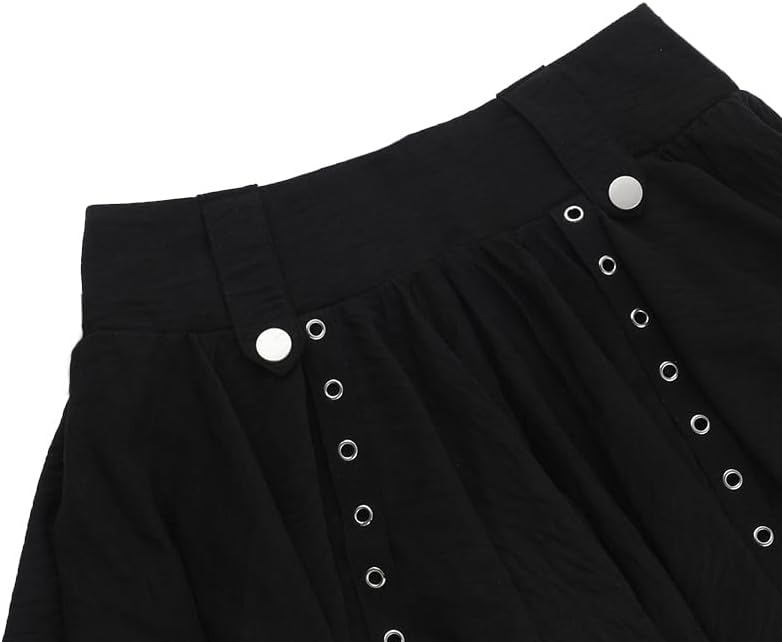 Women's Y2K Gothic Punk Skirt High Waist Plaid Pleated Skorts Ruffles Fairy Grunge A-Line Skater Skirts - Image 4