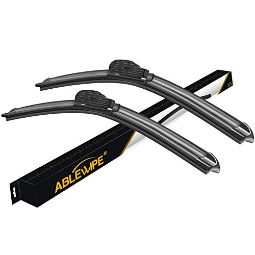 ABLEWIPE Windshield wiper baldes 26" + 19" Winter Summer Bracketless U J hook