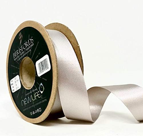 Berisfords 25mm 18 Silver Grey NewLife Satin Ribbon 100% Recycled 20m Reel - Image 2
