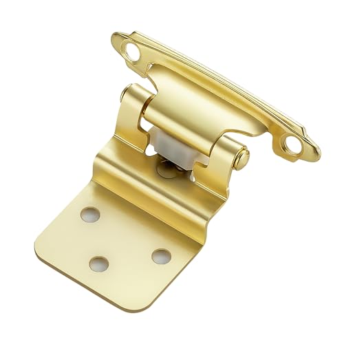 Ravinte 30 Packs 3/8" Inset Gold Cabinet Hinge, Self-Closing