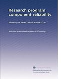  Fiabilité des composants du programme de recherche : résumé des spécifications détaillées RS 192