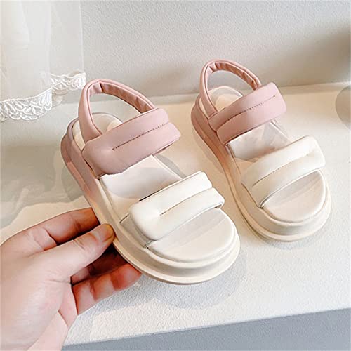 Toddler Girls Eva Sandals Summer Outdoor Open Toe Soft Rubber Sole Beach Water Shoes Daily Shoes (Red, 13 Little Child)3