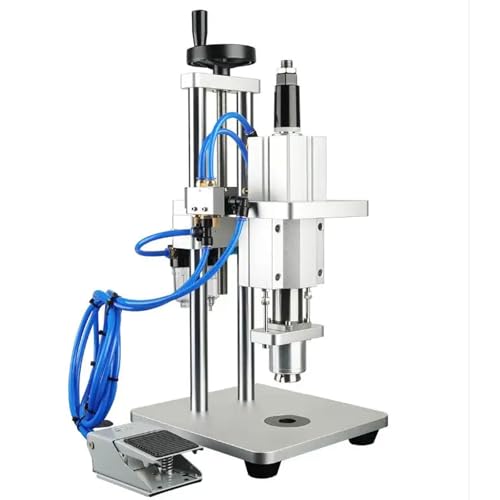 Selladora neumática de Viales, prensadora de Viales de Escritorio, Ajuste de Altura + Pedal, selladora de Tapas de Aluminio de 13 mm / 15 mm / 20 mm (20) (20mm)