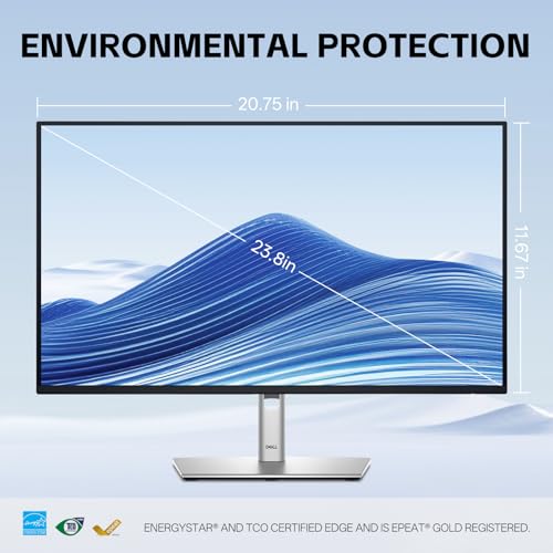 Image of FKA P2425HE Monitor - 24 Inch, Full HD 1080p (1920 x 1080), 16:9 IPS, Computer Monitor Screen with DisplayPort, Type-C, and USB-C Cables - 1 Pack (New)