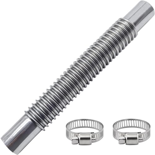 ALI2 Auspuffschlauch für Generator - ALI2 22.5CM Auspuffschlauch Zusatzheizung Auspuff Edelstahl Auspuff Schalldämpfer - Auto Auspuffrohr mit zwei Edelstahlschellen für Dieselheizung