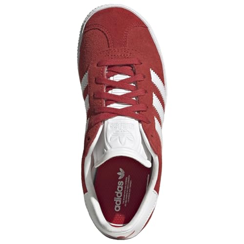 Adidas Originals Gazelle 2 - Boys' Preschool (IF9809, White/Gold Metallic/Better Scarlet)3