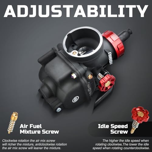 Image of NIBBI Carburetor PE26,26mm Carburetor fit 200cc Motorcycle Engine with Carb Jets - For Dirt Pit Bike Mini Bike Motocross GY6