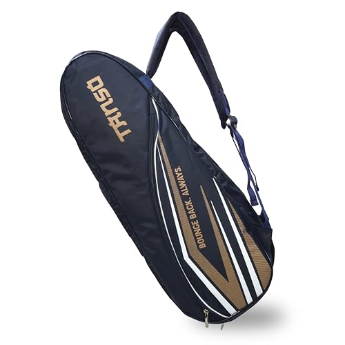 Image of TANSO T-Blast Badminton Kit Bag | Spacious Racket Bag with Two Large Compartments and Separate Shoe Compartment | Front Zipper Pocket and Adjustable Straps