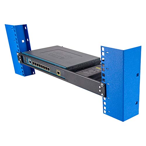 RackSolutions 1U Universal Adjustable Rack Mount Switch and Router Shelf for with Tray for Power Brick