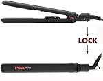 MHU Flat Iron 1 Inch Professional Travel Portable Negative Ions Protect Hair Hair Straightener&Curler Anti frizz Dual Voltage Salon Floating Titanium Plate Hair Iron Fast Heat Adjustable Temp Black