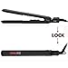 MHU Flat Iron 1 Inch Professional Travel Portable Negative Ions Protect Hair, Hair Straightener&Curler Anti frizz Dual Voltage Salon Floating Titanium Plate, Hair Iron, Fast Heat Adjustable Temp Black
