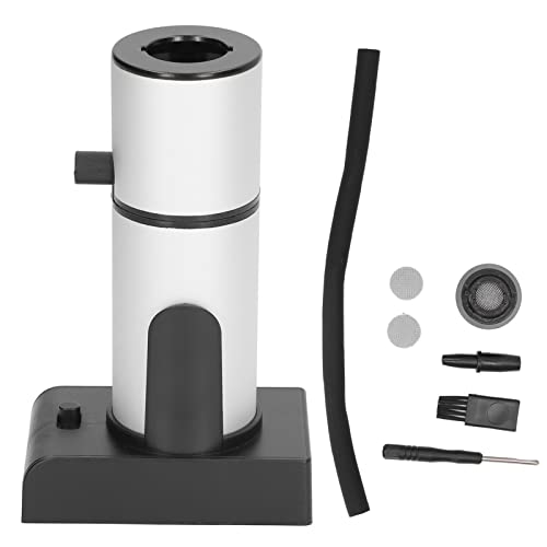 Ausla Kit de Ahumador para Cócteles, Kit de Infusor Ajustable de Aluminio para Ahumar Whisky, Bebidas, Carne, Verduras, Queso y Postres, Regalos de Cumpleaños (Silver)