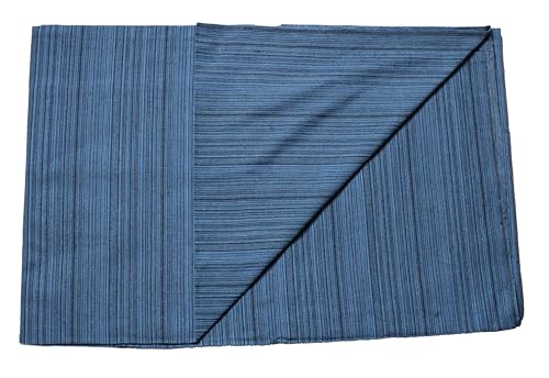 Image of THARUNSHA ELITE 100% Natural Pure Cotton All Weather Blanket /Solapur Bedsheet /Top Sheet /AC Comforter Elegant Design- Single Size 60 inches x 90 inches Set of 1 (Blue)