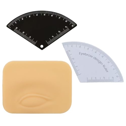 Brow Mapping Kit with 2 Fan-shaped Eyebrow Rulers and Practice Sk...