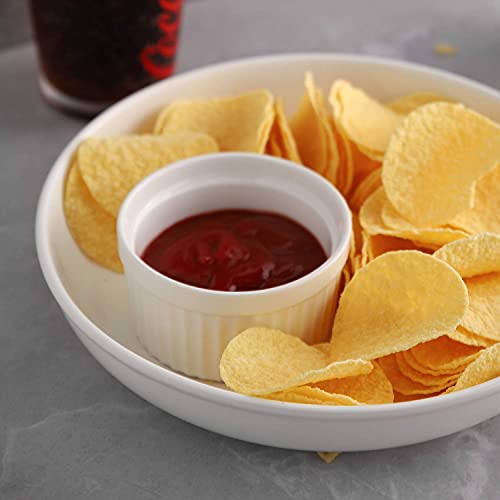 Samsle Porcelain Ramekins 4 Oz Oven Safe, Small Souffle Dishes For Creme Brulee, Ice Cream, Dipping And Sauces Cup, Ceramic White Mini Baking Bowls Set Of 6 #TOP4